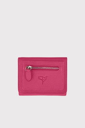 Zoozie Bags Cartera para Mujer Moon - Fuchsia, Piel Auténtica 100%, 11x2x8.5 cm